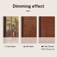 Stores horizontaux motorisés en faux bois ODM OEM, à lamelles réglables, anti-bruit, occultants à 100 %, en PVC, pour chambre et bureau