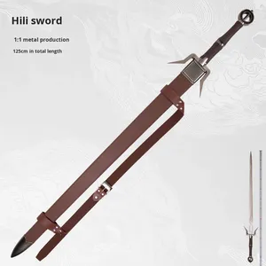 <span class=keywords><strong>Witcher</strong></span> 3 Wild Hunt White <span class=keywords><strong>Wolf</strong></span> Geralt's Daughter Ciri Silver Sword Straight Melting Cast Full Metal 1:1 COS Arma Prop - Product Image 2