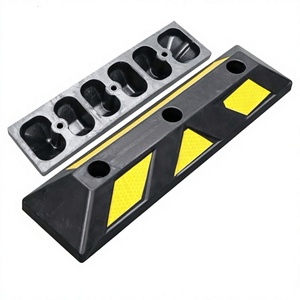 Borne de stationnement en caoutchouc avec bande réfléchissante de 60 cm pour garage, vente en gros usine - Product Image 1