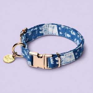 Collar para Perro de Lujo Talla S con Estampado de Animales, Cómodo, Personalizado, de Algodón Elegante, con Cierre de Hebilla Ajustable, Suave y Duradero - Product Image 1