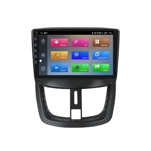 Car Multimedia Frame Audio Fitting Adaptor cable Dash Trim Facia Panel 10 inch For peugeot 207 Double Din Radio Player