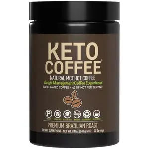 Aangepaste Logo Creamer Power Poeder Originele Blik Zwarte Keto Koffie Gewichtsverlies Voedsel