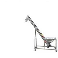 Convoyeur à vis semi-automatique en acier inoxydable, alimentateur à vis mobile pour poudre sèche, élévateur de granulés plastiques, pour fûts chimiques