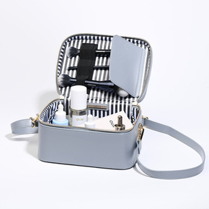 Sac de Maquillage en Cuir PU Grande Capacité, Trousse de <span class=keywords><strong>Voyage</strong></span> à Bandoulière Personnalisable pour Femmes – Offre Spéciale - Product Image 1