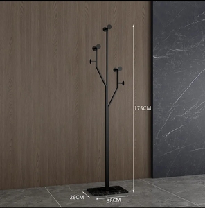 <span class=keywords><strong>Porte</strong></span>-<span class=keywords><strong>manteau</strong></span> sur pied en fer, style luxe léger italien, pour chambre et entrée, design simple et vertical - Product Image 6