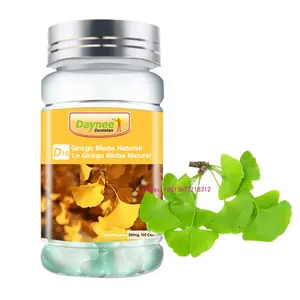 Ginkgo Biloba Kruidenextract Vegetarie Superfood Premium Panax Ginseng Ginkgo-Capsules Ondersteunen Hersenmemorv-Booster Voor Druk