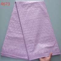 4673 Prix de gros Dentelle africaine en coton brodée Dentelle suisse de haute qualité en voile pour hommes et femmes Robes de fête de mariage
