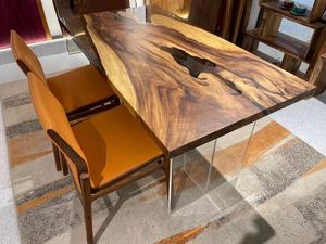 طاولة طعام عالية الجودة من الراتينج/خشب السنط/شجرة المطر ، طاولة طعام يمكن تخصيص الأحجام - Product Image 4