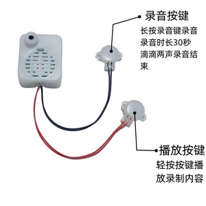 Vente en gros Boîte d'enregistrement à double bouton de 30 secondes laissant des messages Poupée en peluche Boîte d'enregistrement intégrée Boîte à <span class=keywords><strong>musique</strong></span> - Product Image 3