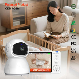 Caméra sans fil PTZ intelligente de 5 pouces, image HD 720P claire, vision nocturne infrarouge, 8 berceuses, interphone bidirectionnel, babyphone - Product Image 1