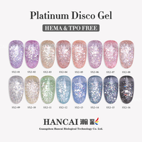 Vernis Gel Disco Sans HEMA Qualité Salon 16 Couleurs Marque Privée Vente en Gros Gel Réfléchissant Vernis à Ongles Flash Gel Logo Personnalisé