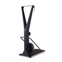 Máquina de esquí comercial de acero plegable resistente al viento, entrenador de tirón alto de doble brazo con resistencia ajustable, para uso en gimnasios domésticos