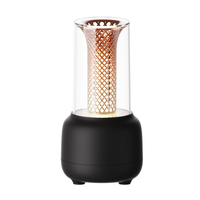 Diffuseur d'arômes à lumière de bougie 150 ml, lampe à flamme silencieuse, veilleuse 7 couleurs, humidificateur d'huiles essentielles USB, pour voiture et maison, en plastique