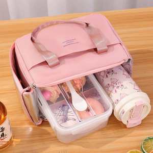 Lonchera y Bolsa de Tela Oxford de Gran Capacidad, Aislada, Impermeable y Portátil para Trabajadores de Oficina, Estudiantes y Picnics - Product Image 4