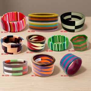 Bracelets en résine ivoire multicolores à motif religieux, finition élégante, pour mariage, de qualité supérieure, pour femmes, pour main droite ou gauche - Product Image 1
