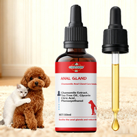 Gouttes liquides de soutien immunitaire pour les glandes anales, extrait de camomille, probiotiques, enzymes pour la digestion sensible des chats et des chiens de toutes races, à partir de 2 ans