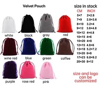Sacs en velours personnalisés avec logo, texte et image imprimés, couleur personnalisée, 13*18cm, pour bijoux, fête nuptiale, Noël, cadeau