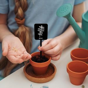24 étiquettes de plantes en acrylique, 12 styles, marqueurs d'herbes de jardin, étiquettes de piquets pour plantes, étiquettes noires imperméables pour jardin intérieur et extérieur - Product Image 4