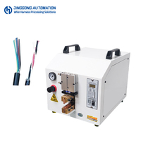 Machine à dénuder les câbles métalliques tressés numériques 4KVA, dénudeur pneumatique de gaine de câble, traitement des faisceaux de fils DINGGONG DG-PB01