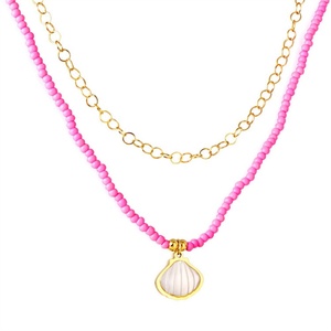 Collar de Moda con Colgante de Cubo Mágico, Chapado en Oro, de Acero Inoxidable, con Cadena en Capas - Product Image 4