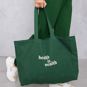 Customized Logo Oversize <strong>Large</strong> Women Weekend Cotton Canvas Beach Gift Shopping Tote <strong>Bag</strong> With <strong>Drawstring</strong> Pocket - Product Image 3