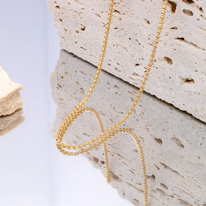 14K Rắn Dây Chuyền Vàng Cuộn 1.3Mm Rolo <span class=keywords><strong>Belcher</strong></span> Chuỗi 14K Dây Chuyền Vàng Cuộn Cho Đồ Trang Sức Làm Đồ Trang Sức Vàng - Product Image 4