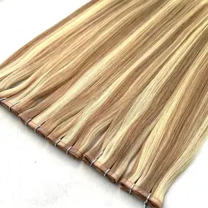 Wholesale 100% Natural Human For Woman Flat Weft Hair Extensions