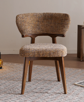 Chaise de salle à manger BST en bois de frêne, design nordique moderne de luxe léger, pieds en bois massif, chaise de salle à manger réglable de haute qualité pour la salle à manger