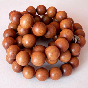Natural Colorful Sandalwood <b>Rosaries</b> Bead Yoga 109th Bead Mala with 20mm Round and Square Patterns - Product Image 1
