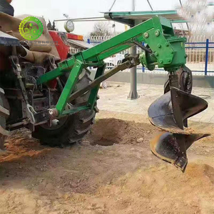 Green Tractor Mounted Auger <b>Drill</b> for Agricultural Drilling with PTO Drive and Spiral Bit - Product Image 6
