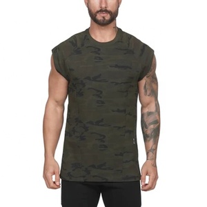 Los hombres Slim de los hombres de culturismo <span class=keywords><strong>sin</strong></span> mangas entrenamiento Fitness simple gimnasio T <span class=keywords><strong>camisa</strong></span> - Product Image 5