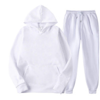 Survêtement personnalisé Ensemble pantalon de survêtement et sweat à capuche vierge de haute qualité Survêtements à capuche décontractés de couleur unie pour hommes