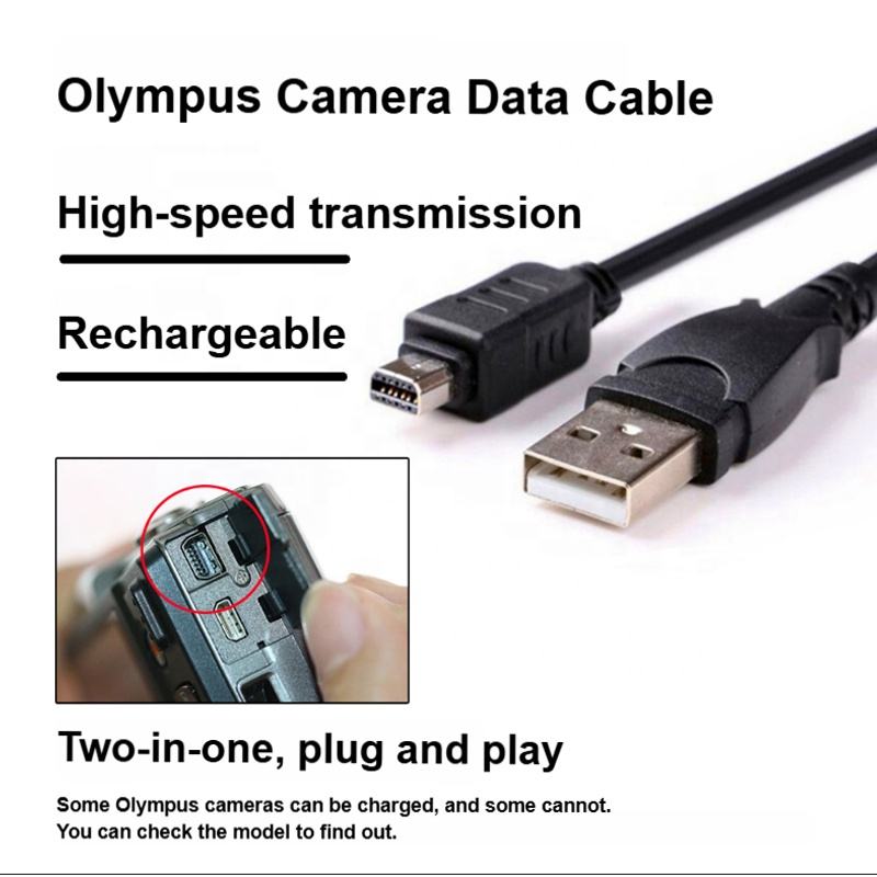 HONPNK 1.5M 12Pin 12P 12 Pins USB Camera Cable Data and Charging Cable for CB-USB5 / USB6 12P for Olympus