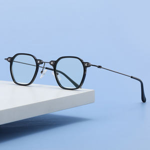 Gafas poligonales con luz azul para juegos de ordenador, lentes ópticas con montura, a la moda, venta al por mayor de fábrica - Product Image 2