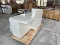 Sur mesure Corian Surface solide Restaurant en pierre Hôtel Clinique médicale Bureau de réception debout Comptoir de caisse