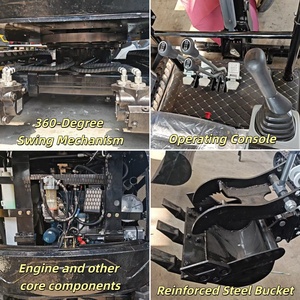 รถขุดขนาดเล็ก DP-16 เครื่องยนต์คูโบต้า พร้อมอุปกรณ์เสริม ทิลท์โรเตเตอร์ นิ้วมือจับแบบกรงเล็บ เครื่องตัดหญ้า และอะไหล่ - Product Image 3