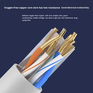 Hochwertiges Home-Office-Hochgeschwindigkeits-Indoor-SFTP-Cat6-Internetkabel, einfache Installation, doppelt geschirmtes Cat6-Kabel - Product Image 5