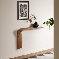 Console murale moderne minimaliste en bois de frêne haut de gamme, écologique, facile à assembler, ultra-étroite pour couloir, hall d'entrée
