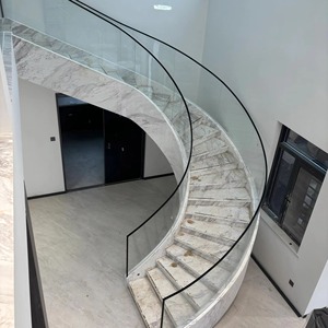 Scala Interna Moderna ed Elegante con Curva ad Arco, Gradini in Rovere Bianco Naturale <span class=keywords><strong>e</strong></span> Corrimano in Legno - Sicura, Ecologica <span class=keywords><strong>e</strong></span> Durevole - Product Image 6
