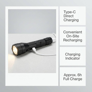 Lampe torche tactique industrielle antidéflagrante certifiée CNEX T4 WOSEN pour travaux pétroliers et gaziers, lampe de travail rechargeable à LED - Product Image 6