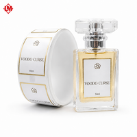Étiquettes personnalisées pour flacons de parfum, dorure à chaud, autocollants adhésifs de luxe en rouleau pour emballages cosmétiques, vente en gros