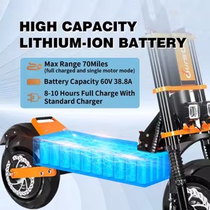 Oem ODM điện xe tay ga 80 km/h LCD hiển thị 60V 4000W * 2 dual-ổ điện xe tay ga - Product Image 6