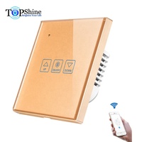 Interrupteur tactile intelligent Zigbee Topshine Smart Life APP Control avec panneau en verre pour éclairages à intensité variable