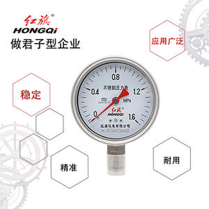 Manomètre en acier inoxydable Hongqi 100 mm Y-100BF M20 Précision 1,6 pour usage industriel - Product Image 3