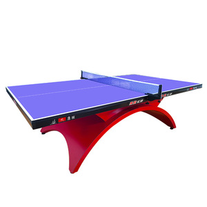 Mesa de Ping Pong Rainbow con Tablero de Fibra de Alta Densidad de 18 mm, Mesa de Tenis de Mesa Independiente y Resistente con Patas Amarillas y Rojas - Product Image 4