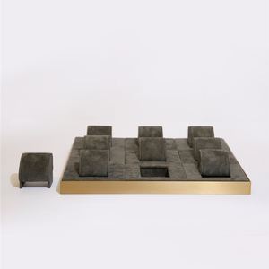 SESI fatto a mano cuscino di lusso in pelle Pu gioielli orologio espositore di alta qualità <span class=keywords><strong>Display</strong></span> per orologi vassoi pista Shenzhen - Product Image 4