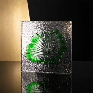 Blocco di Vetro Decorativo Quadrato 450x450x18mm con Motivo Floreale 3D, Mattone di Vetro Texturizzato per Partizioni Interne di Hotel e Decorazioni per la Casa - Product Image 4