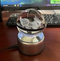 DT-B004 vente en gros 80mm nouveau Design 3D boule de cristal formateur balle nuit avec Bulbasaur figurine Poke Ball