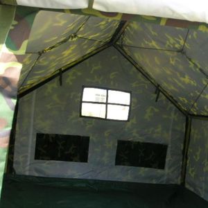 Tente en toile économique pour 3 personnes avec structure en acier et poteaux, monocouche, imperméable, 2x3m, trois saisons, pour le camping en plein air - Product Image 6