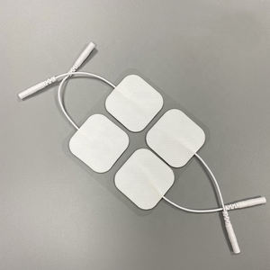 5x5cm ricambio nero decine di 2mm spina Pigtail autoadesive decine unità elettrodo Gel Pad <span class=keywords><strong>ECG</strong></span> tessuto Non tessuto Ekg elettrodi pastiglie - Product Image 6